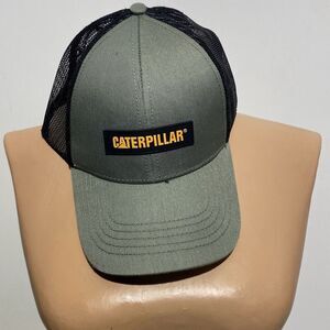 Caterpillar Men's Gray Black Mesh Equipment Snapback Cap Hat NWT